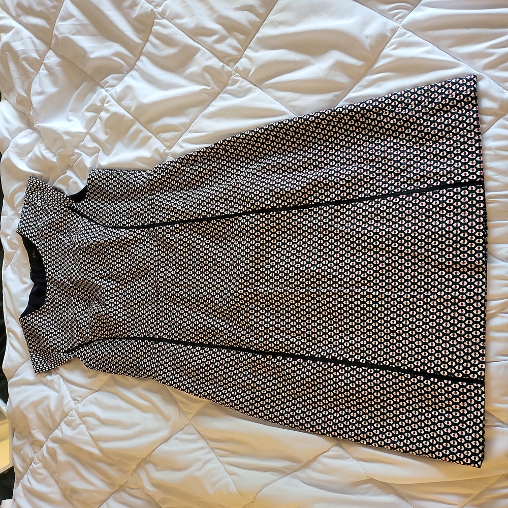 J Crew navy white and red work dress size 12